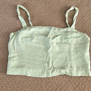 Abercrombie & Fitch Pistachio-Colored Crop Tank